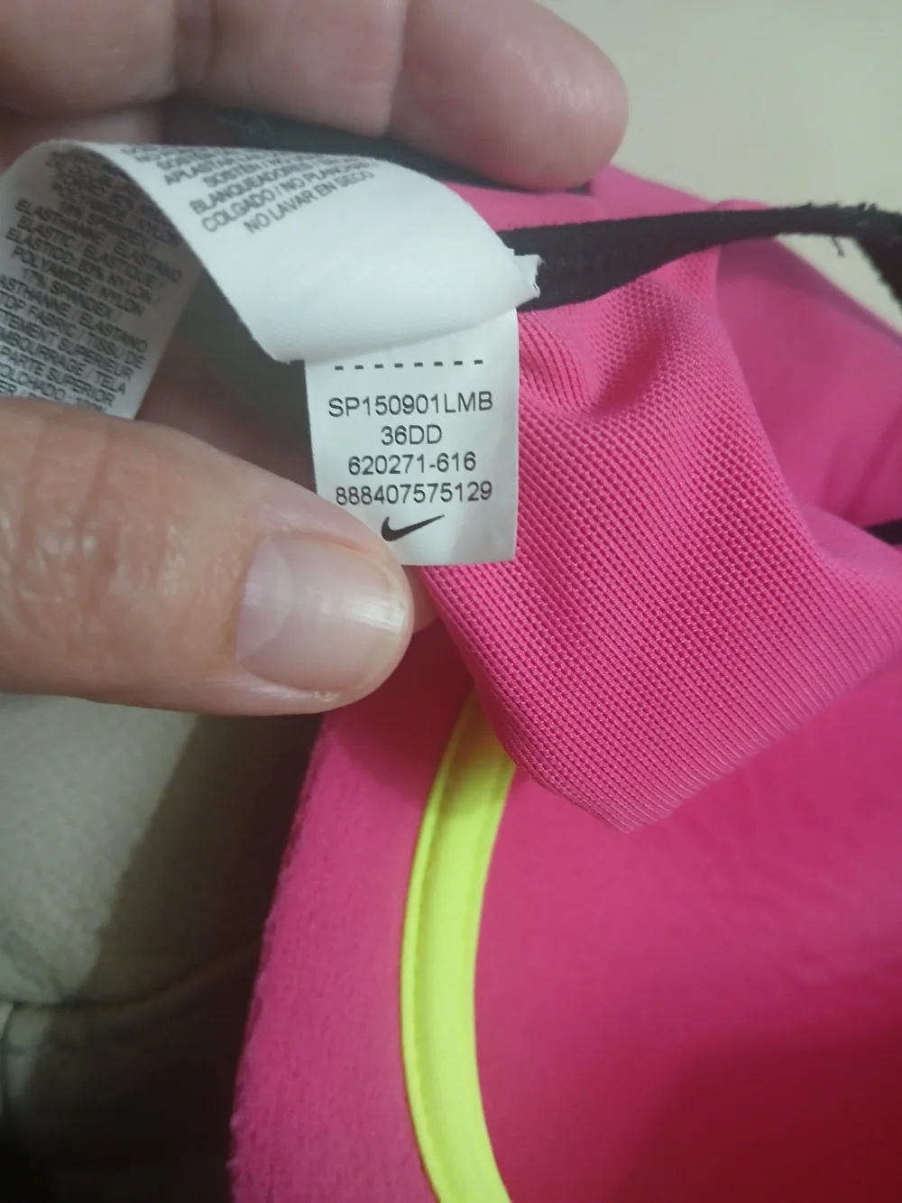 Nike Hot Pink Padded Sports Bra with Contrast Black Straps READ DESSCRIPTION!!